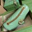 Gucci GG Marmont Small Shoulder Bag in Sage Green Chevron Leather