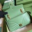Gucci GG Marmont Small Shoulder Bag in Sage Green Chevron Leather