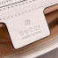 Gucci GG Marmont Small Shoulder Bag in White Chevron Leather