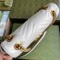 Gucci GG Marmont Small Shoulder Bag in White Chevron Leather