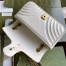 Gucci GG Marmont Small Shoulder Bag in White Chevron Leather