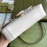Gucci GG Marmont Small Shoulder Bag in White Chevron Leather
