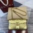 Gucci GG Marmont Small Shoulder Bag in Metallic Gold Leather