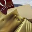 Gucci GG Marmont Small Shoulder Bag in Metallic Gold Leather