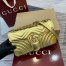 Gucci GG Marmont Small Shoulder Bag in Metallic Gold Leather