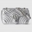 Gucci GG Marmont Small Shoulder Bag in Metallic Silver Leather