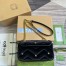 Gucci GG Marmont Small Shoulder Bag in Black Velvet with Double G Studs