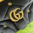 Gucci GG Marmont Small Shoulder Bag in Black Velvet with Double G Studs