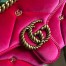 Gucci GG Marmont Small Shoulder Bag in Pink Velvet with Double G Studs