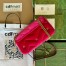 Gucci GG Marmont Small Shoulder Bag in Pink Velvet with Double G Studs