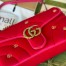 Gucci GG Marmont Small Shoulder Bag in Pink Velvet with Double G Studs