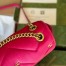 Gucci GG Marmont Small Shoulder Bag in Pink Velvet with Double G Studs