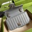 Gucci GG Marmont Mini Shoulder Bag in Grey Matelasse Leather