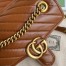 Gucci GG Marmont Mini Shoulder Bag in Brown Diagonal Leather