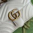 Gucci GG Marmont Mini Shoulder Bag in Light Grey Chevron Leather