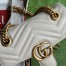 Gucci GG Marmont Mini Shoulder Bag in Light Grey Chevron Leather