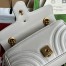 Gucci GG Marmont Mini Shoulder Bag in Light Grey Chevron Leather