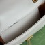 Gucci GG Marmont Mini Shoulder Bag in Light Grey Chevron Leather