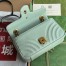 Gucci GG Marmont Mini Shoulder Bag in Pale Green Chevron Leather