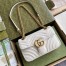 Gucci GG Marmont Mini Shoulder Bag in White Chevron Leather