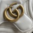 Gucci GG Marmont Mini Shoulder Bag in White Chevron Leather