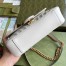 Gucci GG Marmont Mini Shoulder Bag in White Chevron Leather
