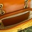 Gucci GG Marmont Mini Shoulder Bag in Jaune Velvet with Double G Studs