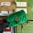 Gucci GG Marmont Mini Shoulder Bag in Green Velvet with Double G Studs