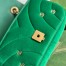 Gucci GG Marmont Mini Shoulder Bag in Green Velvet with Double G Studs