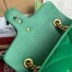 Gucci GG Marmont Mini Shoulder Bag in Green Velvet with Double G Studs