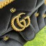 Gucci GG Marmont Mini Shoulder Bag in Black Velvet with Double G Studs