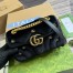 Gucci GG Marmont Mini Shoulder Bag in Black Velvet with Double G Studs