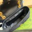 Gucci GG Marmont Mini Shoulder Bag in Black Velvet with Double G Studs