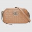 Gucci GG Marmont Small Camera Bag in Rose Beige Matelasse Leather