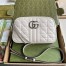Gucci GG Marmont Small Camera Bag in White Matelasse Leather