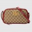 Gucci GG Marmont Small Camera Bag in Canvas with Red Trim