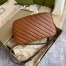 Gucci GG Marmont Small Camera Bag in Brown Diagonal Leather