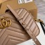 Gucci GG Marmont Small Camera Bag in Nude Chevron Leather