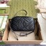 Gucci GG Marmont Small Camera Bag in Black Chevron Leather