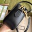 Gucci GG Marmont Small Camera Bag in Black Chevron Leather