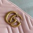 Gucci GG Marmont Small Camera Bag in Pink Chevron Leather