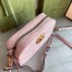 Gucci GG Marmont Small Camera Bag in Pink Chevron Leather
