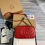 Gucci GG Marmont Small Camera Bag in Red Chevron Leather