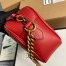 Gucci GG Marmont Small Camera Bag in Red Chevron Leather