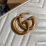 Gucci GG Marmont Small Camera Bag in White Chevron Leather