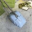 Gucci GG Marmont Small Camera Bag in Pastel Blue Chevron Leather