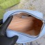 Gucci GG Marmont Small Camera Bag in Pastel Blue Chevron Leather