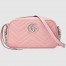 Gucci GG Marmont Small Camera Bag in Pastel Pink Chevron Leather