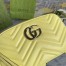 Gucci GG Marmont Small Camera Bag in Pastel Yellow Chevron Leather