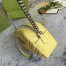 Gucci GG Marmont Small Camera Bag in Pastel Yellow Chevron Leather